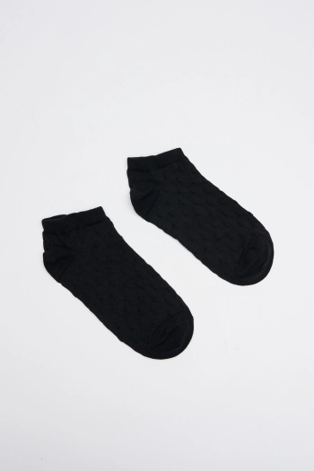 Короткие носки из хлопка черного цвета
