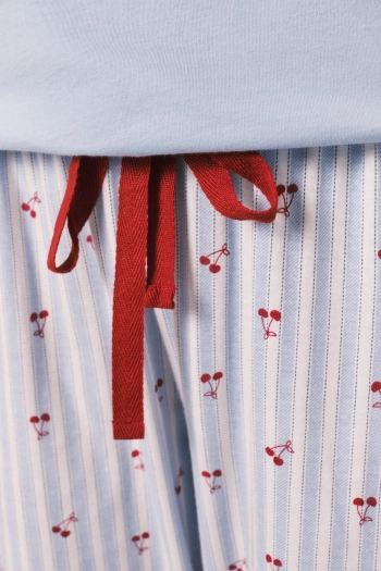 Піжама бавовняна довга з коротким рукавом MICKEY