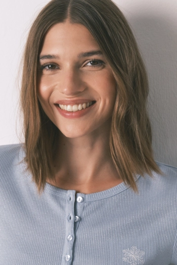 Синя піжама в клітинку