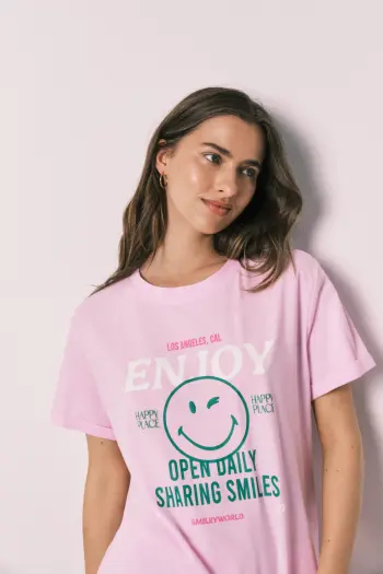 Длинная пижама в розовую полоску SmileyWorld®