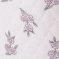 Стеганый халат миди с сиреневыми цветами