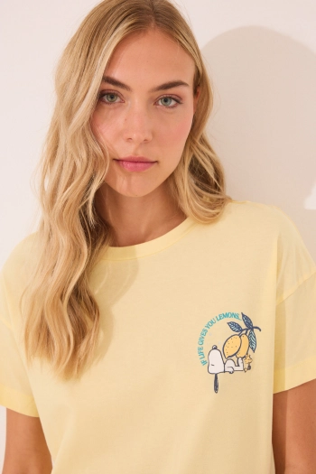 Довга піжама Snoopy Lemon з бавовни
