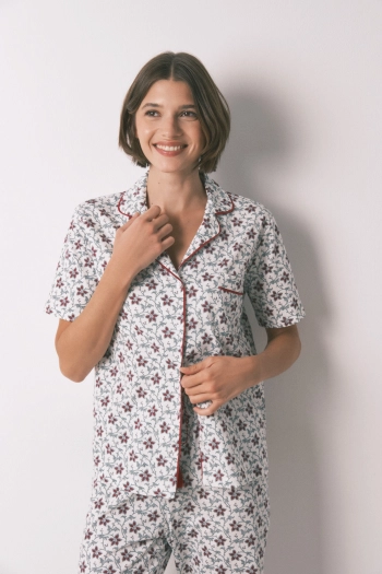 Хлопковая пижама с рождественским принтом