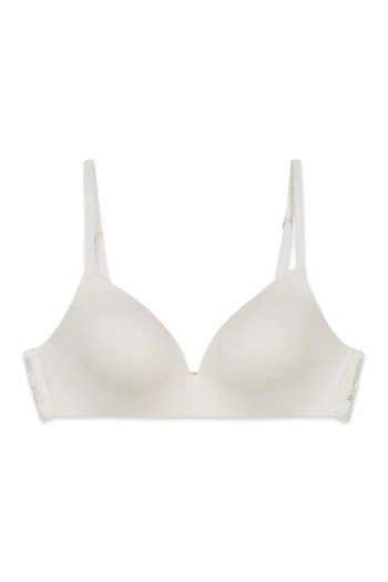 CHARMING Білий трикутний бюстгальтер із модалу та мережива