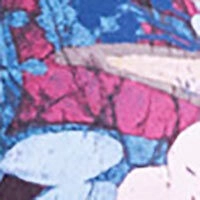 Топ бикини халтер с цветочным принтом и сборкой по центру