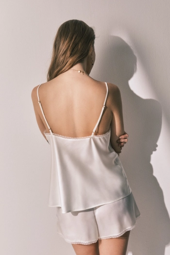 Короткая пижама из сатина