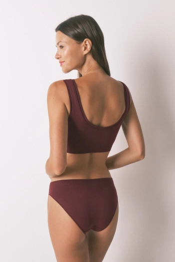 Класичні безшовні бордові труси