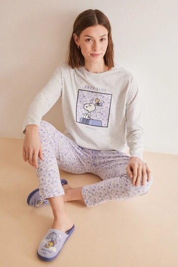 Сіра піжама Snoopy з бавовни