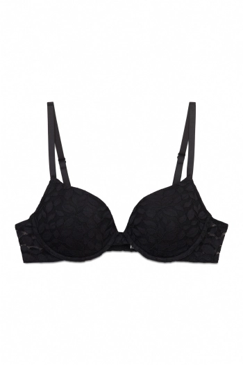 BEAUTIFUL Класичний бюстгальтер з наповнювачем і чорним мереживом