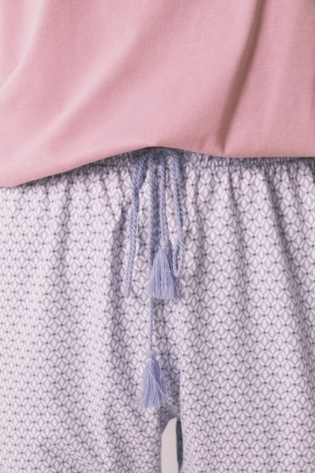 Хлопковые штаны с геометрическим принтом