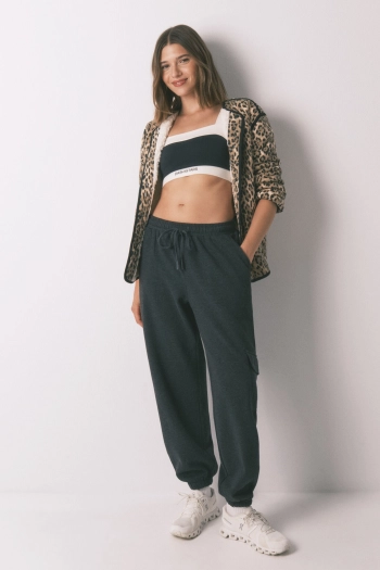 Довгі штани Carrot з тонкого сірого флісу