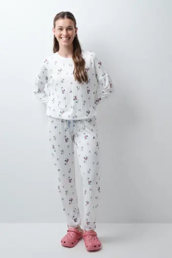 Белая длинная пижама Snoopy