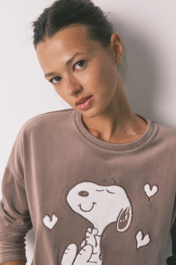 Длинная бархатная пижама Snoopy