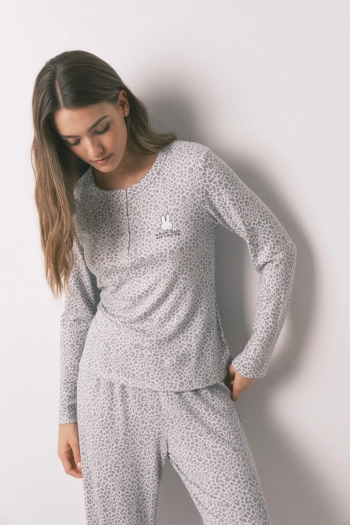 Длинная пижама Miffy с анималистичным принтом