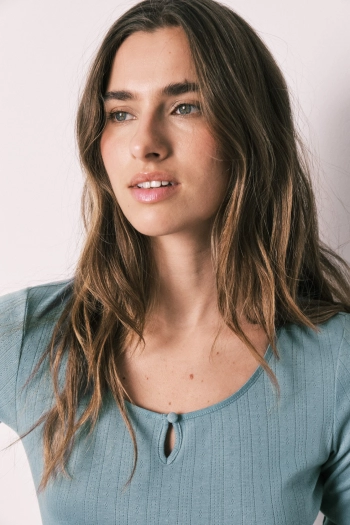 Піжама довга зелена в смужку