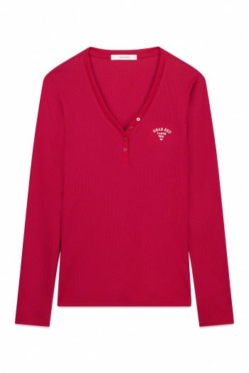 Футболка с длинными рукавами и вафельной текстурой