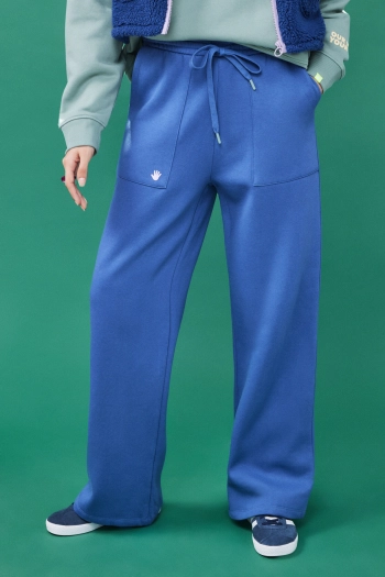 Довгі сині штани-кльош