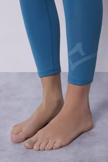 Сині укорочені crossover легінси 4D STRETCH