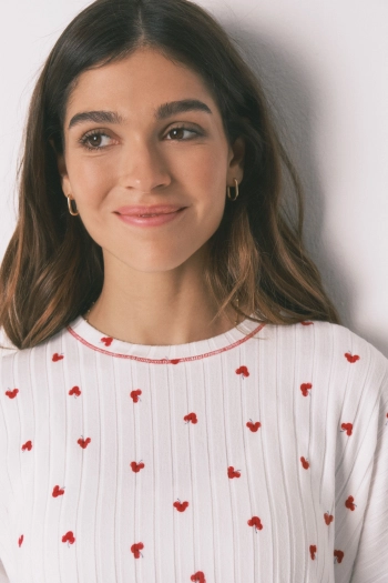 Довга піжама з принтом Mickey Cherry