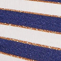 Бикини-топ бралетт в полоску с вырезом