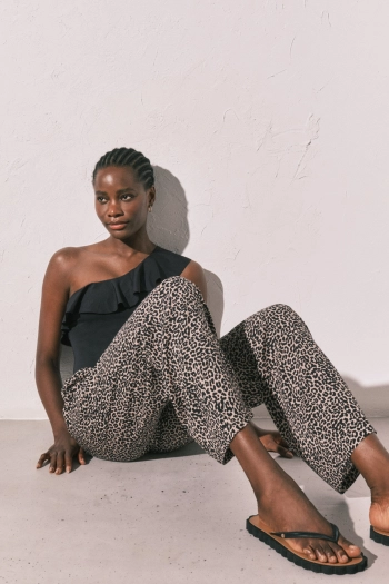 Легкі штани з анімалістичним принтом