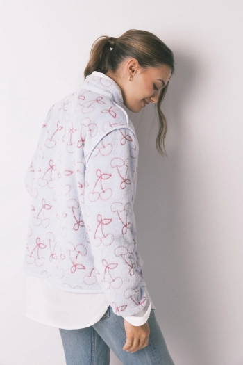 Флісовий халат з жакардовим ворсом