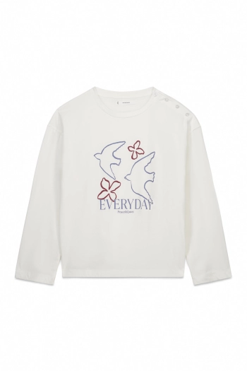 Футболка из хлопка с рукавом 3/4