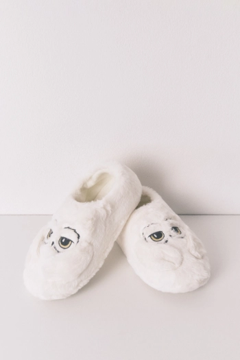 Тапочки домашние белые в форме Hedwig