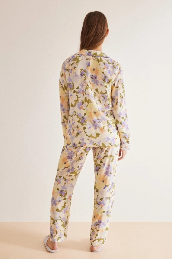 Класична піжама з квітковим принтом