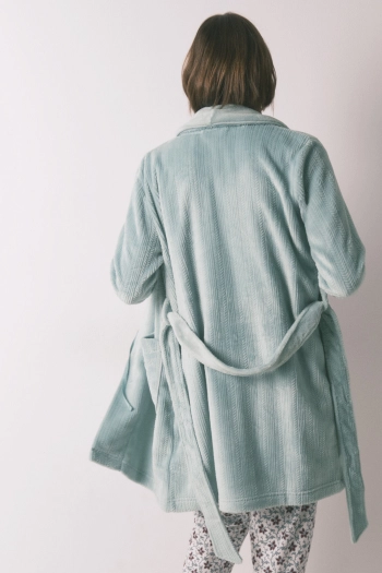 Флісовий халат-міді