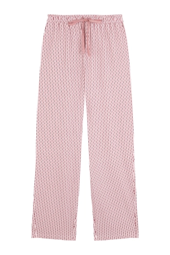 Длинные розовые брюки из мягкого трикотажа