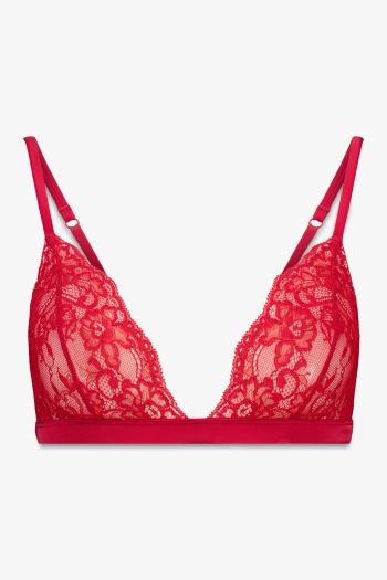 NATURAL Трикутний бюстгальтер з блискучого мережива