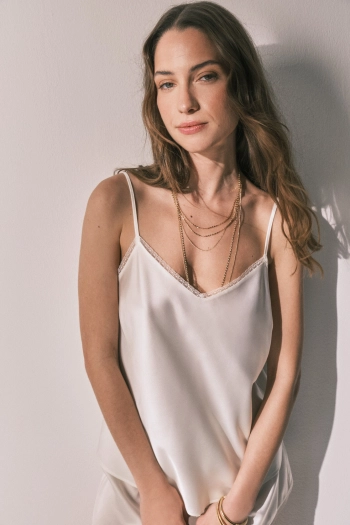 Короткая пижама из сатина