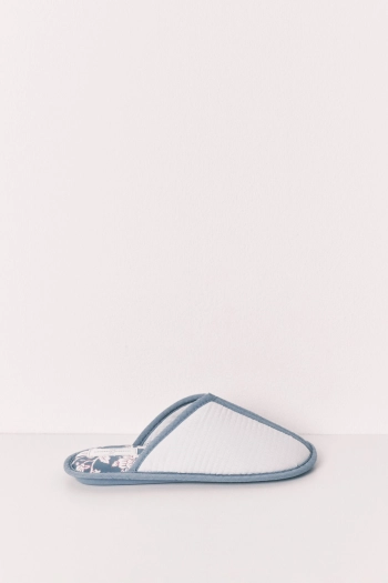 Капці сині з принтом