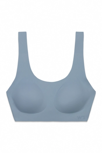 Синій гладкий топ із мікрофібри clean cut