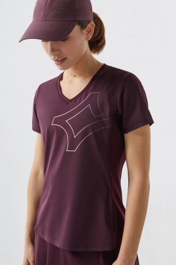 Фиолетовая дышащая футболка