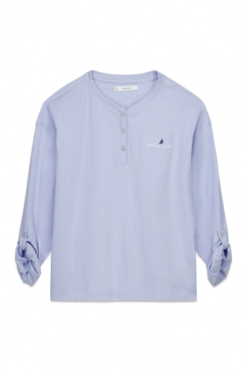 Футболка с длинным рукавом из хлопка