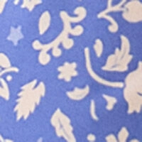 Довга синя піжама з квітковим принтом