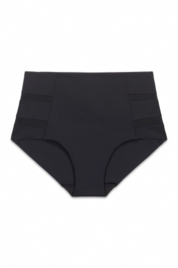 Чорні коригувальні трусики з високою посадкою