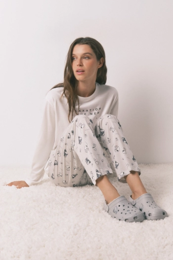 Тапочки-сабо Snoopy с искусственной овчиной