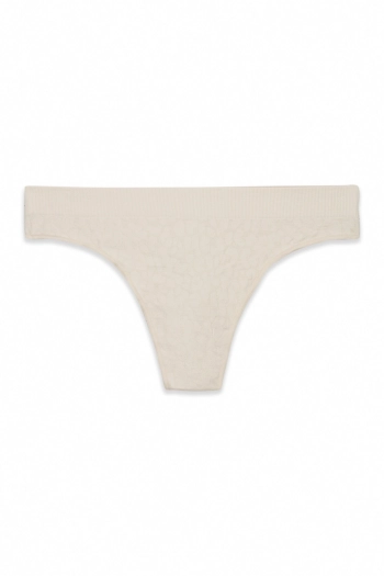 Бесшовные трусы-стринги с анималистичным принтом