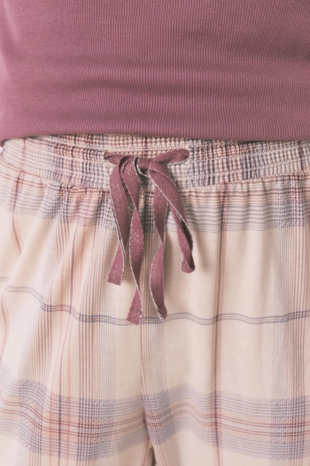 Довга класична бавовняна піжама з квітковим принтом