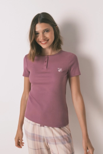 Довга класична бавовняна піжама з квітковим принтом