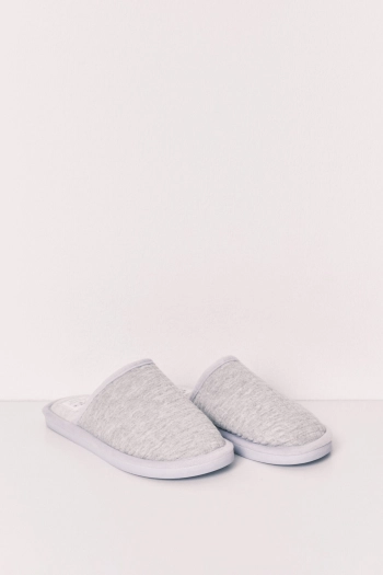 Серо-фиолетовые домашние тапочки