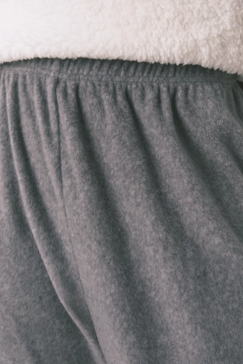 Довга м’яка флісова піжама з принтом Fair Isle