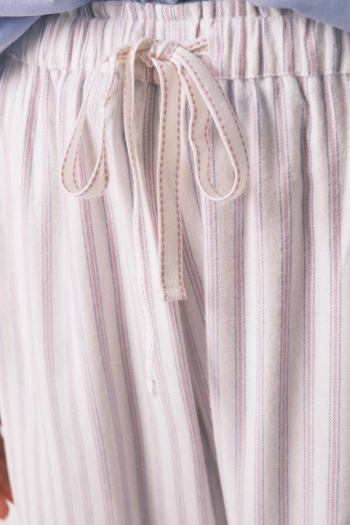 Длинные фланелевые брюки в разноцветную полоску