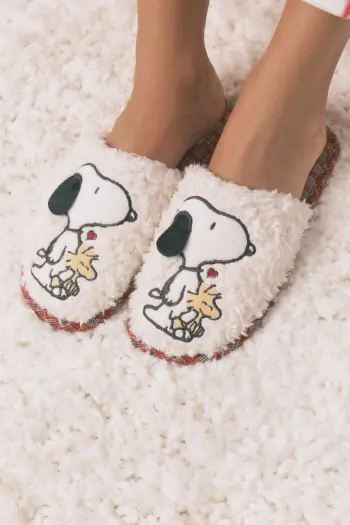 Домашние тапочки из искусственного меха Snoopy