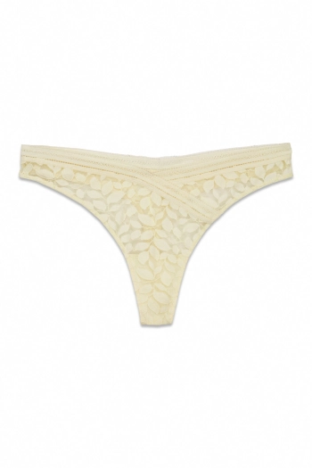 Трусики-танга з мереживом та V-подібним поясом