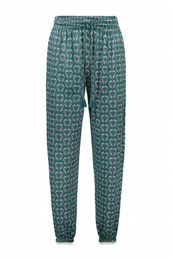 Довгі штани з м'якої тканини з принтом "сердечка"