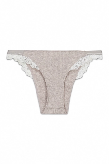 Хлопковые трусики-бразилиана в рубчик